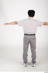 Whole Body Man T poses Asian Casual Slim Standing Street photo references